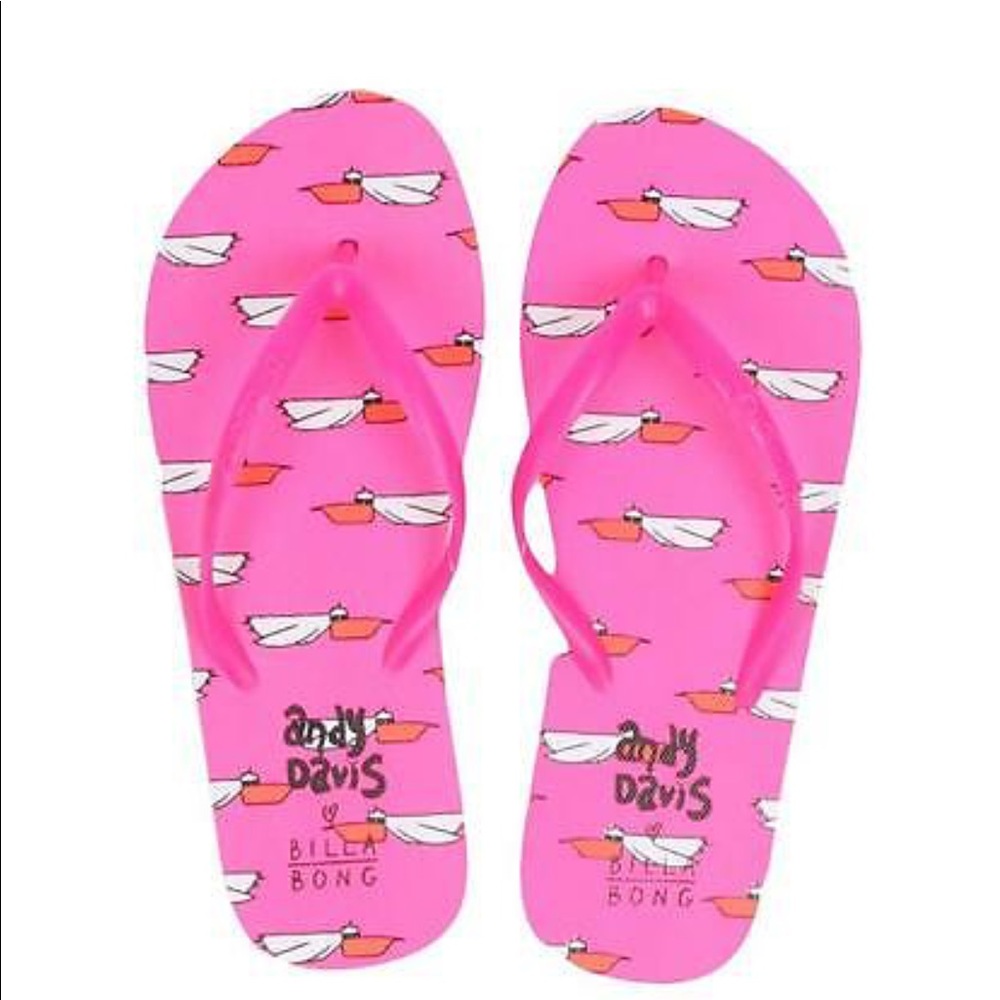 Pink flip flops